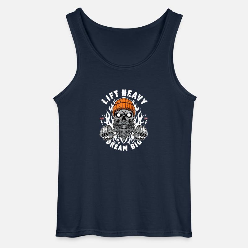 Heben Sie schwer - Gildan Männer Tank Top - Navy