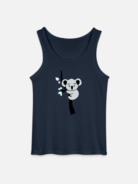 Koala Bear Comic Tree - Gildan Men’s Tank Top - navy