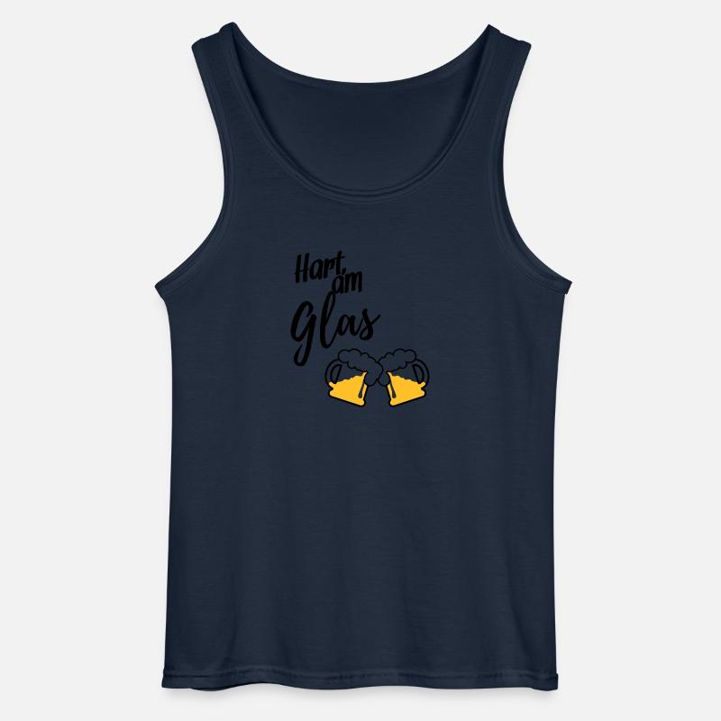 Hart am Glas - Gildan Männer Tank Top - Navy