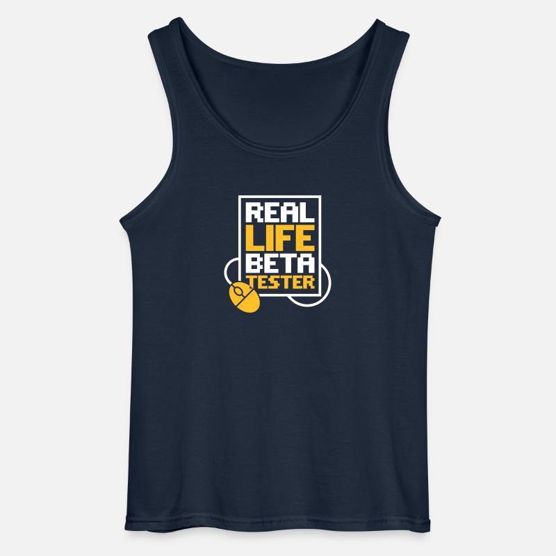 Real Life Beta Tester! - Gildan Männer Tank Top - Navy