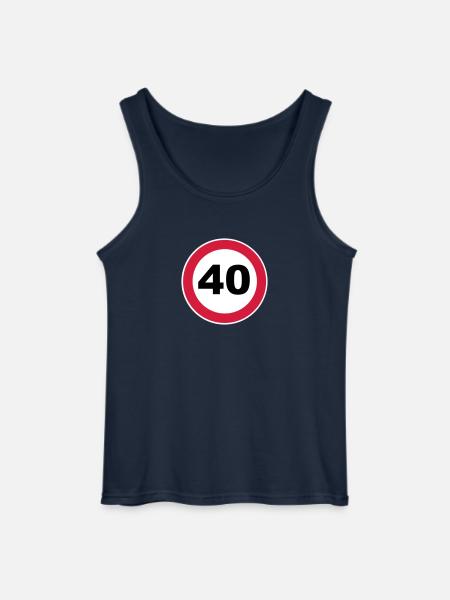 40th birthday - Gildan Men’s Tank Top - navy