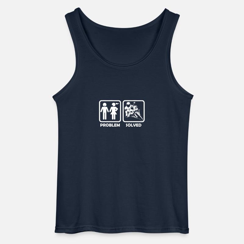 motorcycle superbike problem solution - Gildan Männer Tank Top - Navy