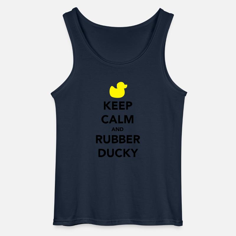 Keep Calm and Rubber Ducky - Gildan Männer Tank Top - Navy