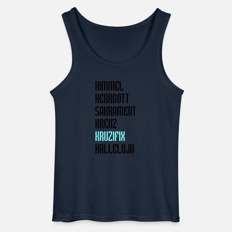 Bayrisch Fluchen - Gildan Männer Tank Top - Navy