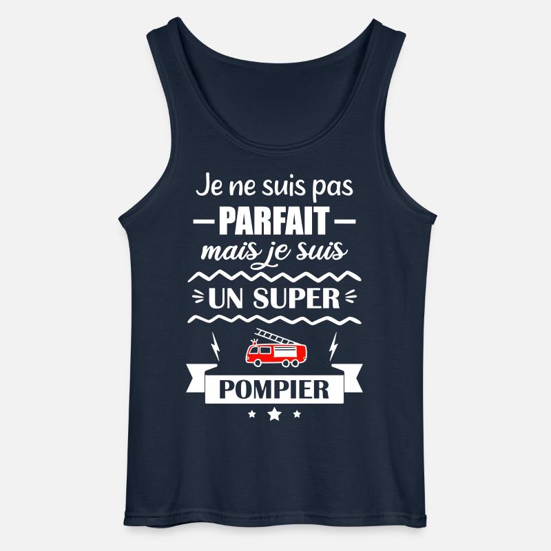 Super Firefighter Fire Hero Feuerwehrauto - Gildan Männer Tank Top - Navy