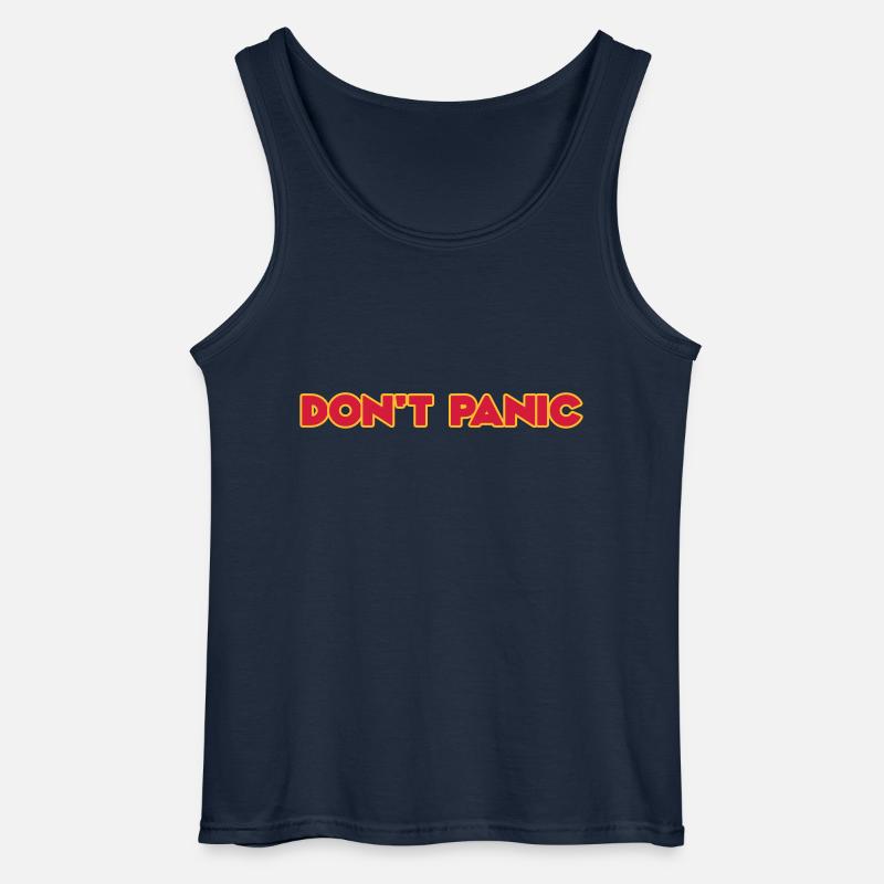 Don't Panic - Gildan Männer Tank Top - Navy