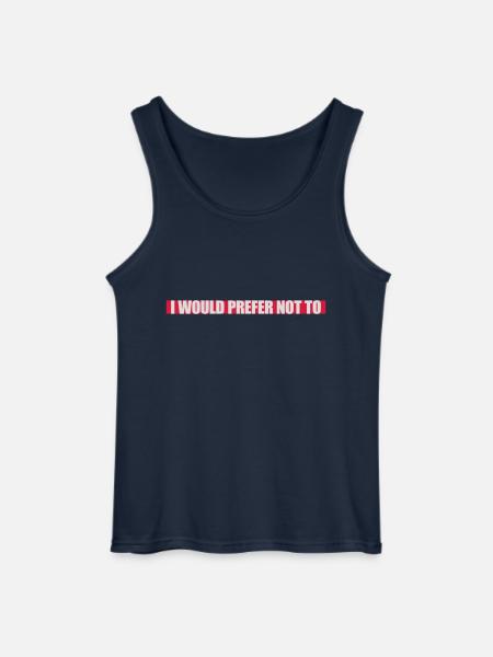 I prefer not to - Gildan Men’s Tank Top - navy