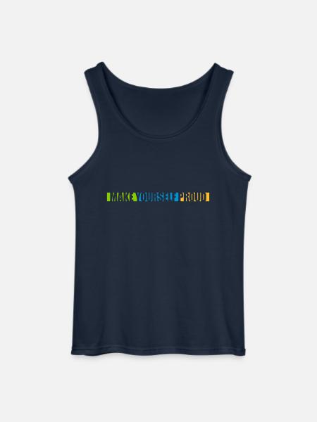 make yourself proud quote - Gildan Men’s Tank Top - navy