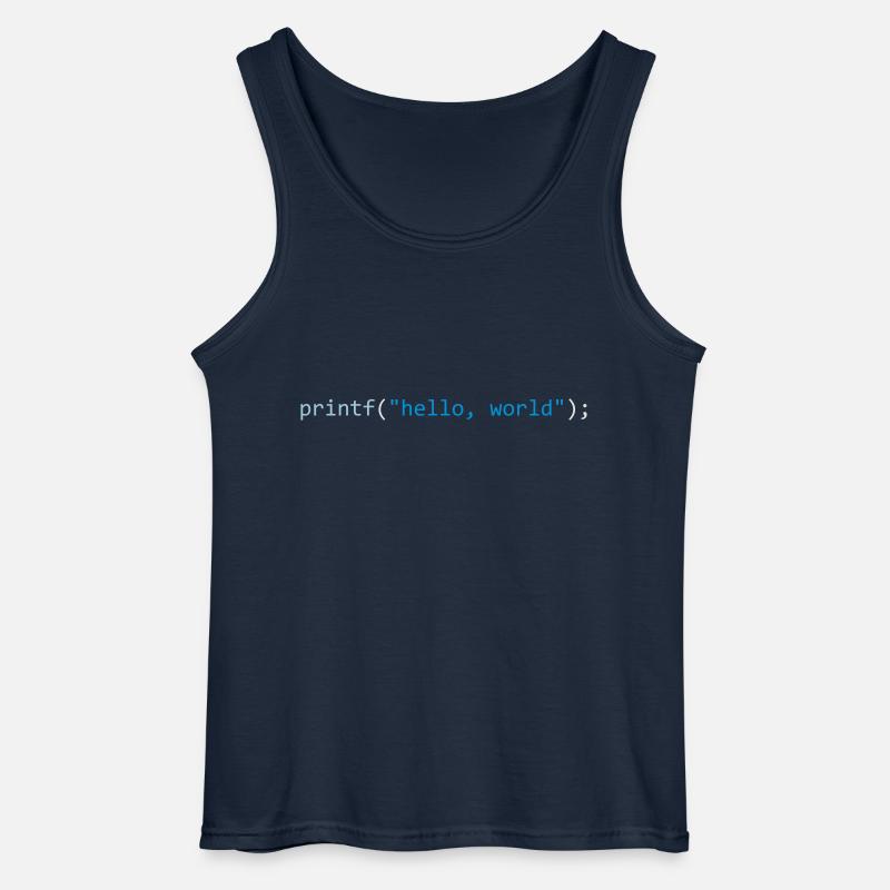 Hello, World - Gildan Männer Tank Top - Navy