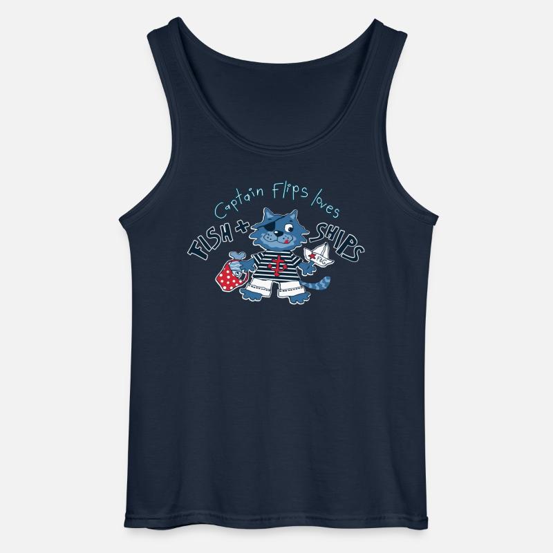 Captain Flips - Gildan Männer Tank Top - Navy