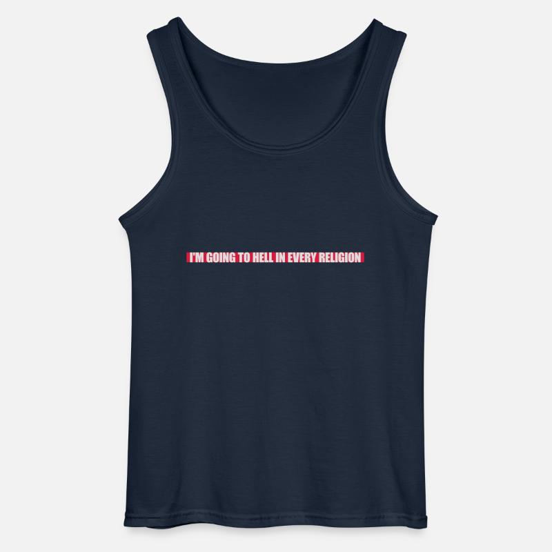 in going to hell - Gildan Men’s Tank Top - navy