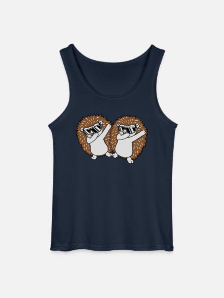 2 dabbing hedgehog friends - Gildan Men’s Tank Top - navy