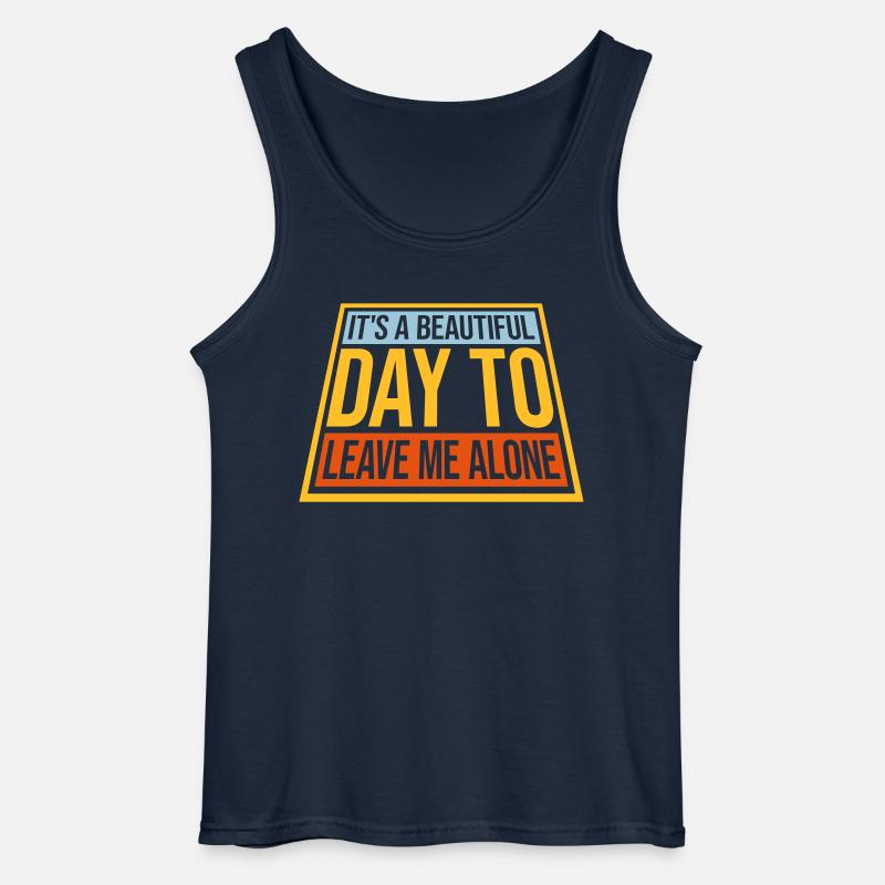 leave me alone day - Gildan Männer Tank Top - Navy