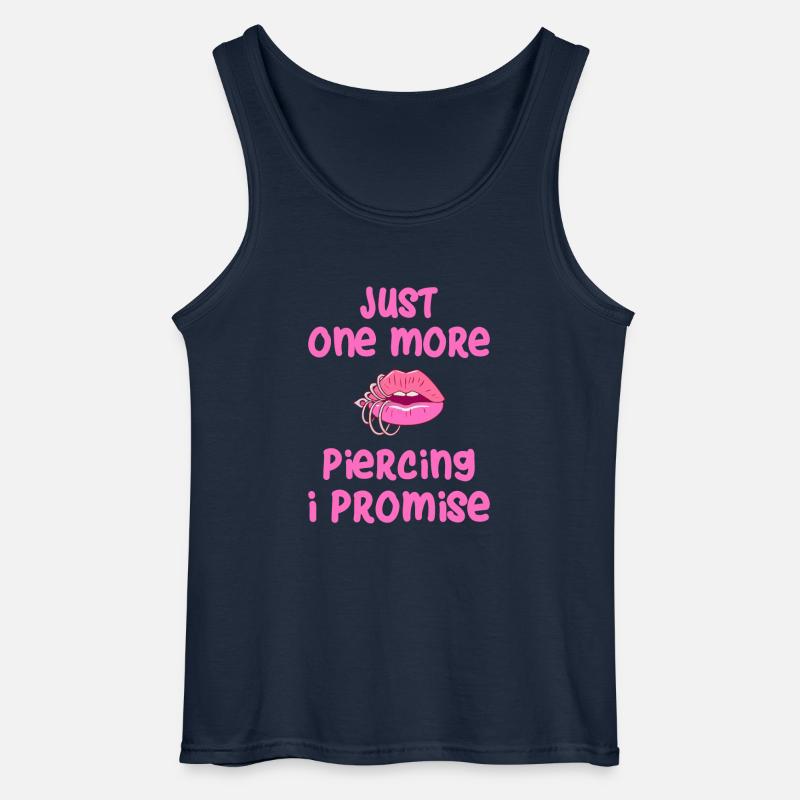 Just One More Piercing - Gildan Männer Tank Top - Navy