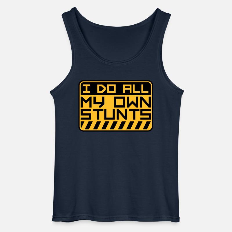 all my own stunts - Gildan Männer Tank Top - Navy