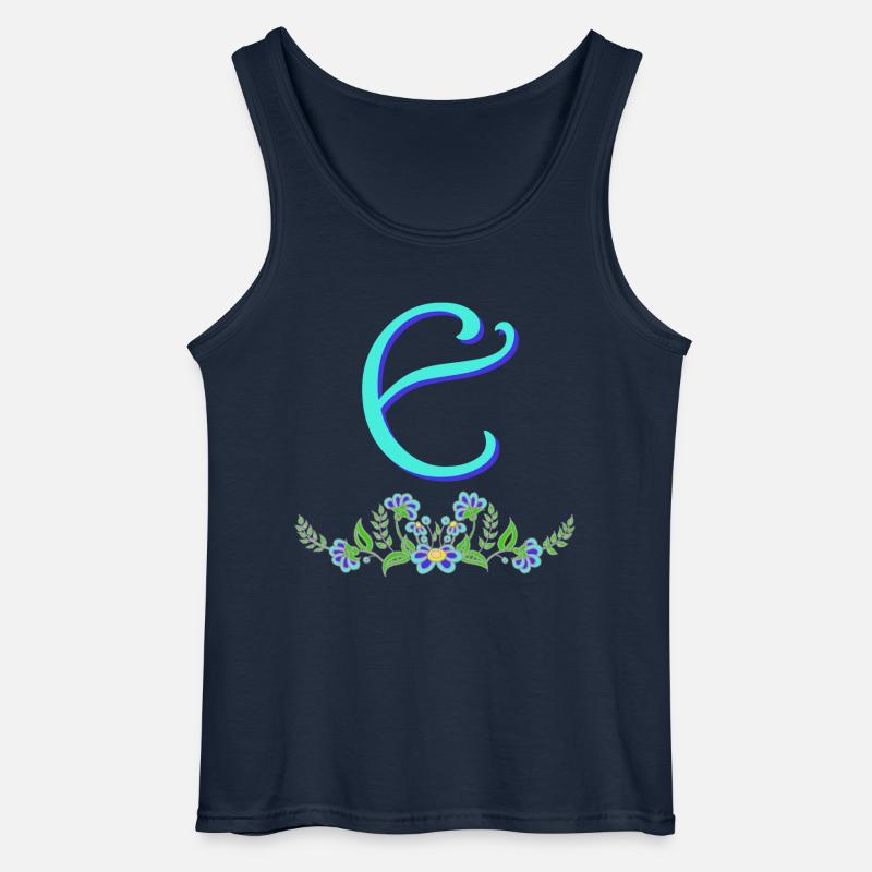 blaue blume e - Gildan Männer Tank Top - Navy