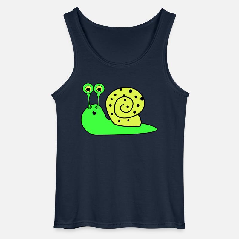 schnecke funny - Gildan Männer Tank Top - Navy