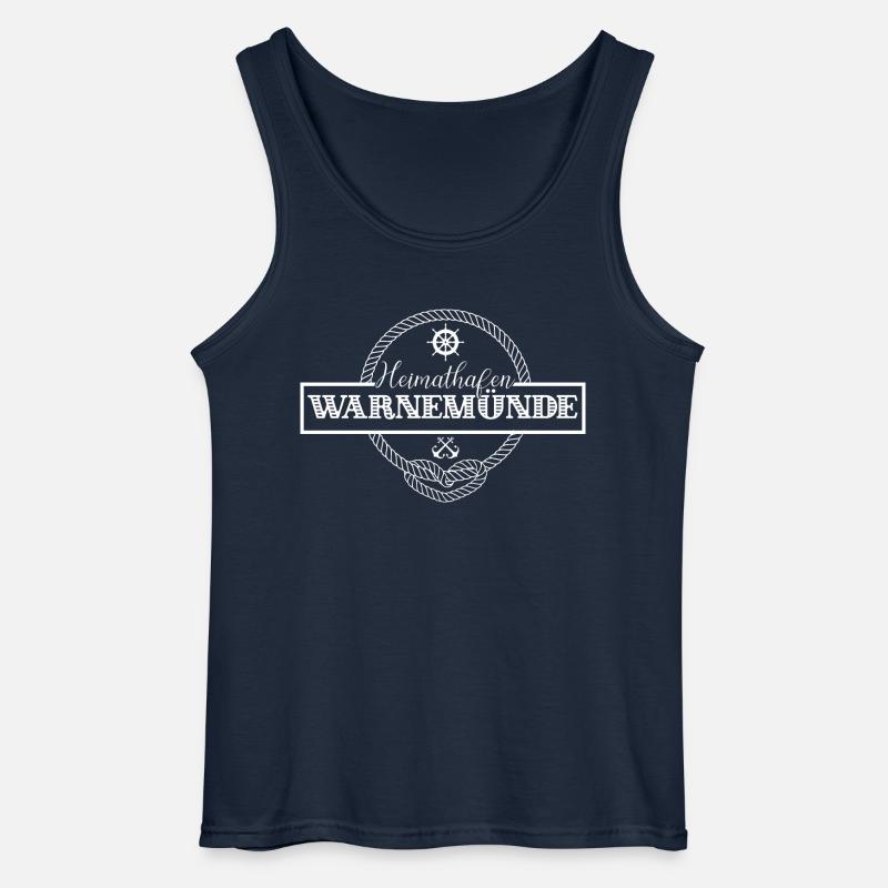 Heimathafen Warnemünde - Gildan Männer Tank Top - Navy