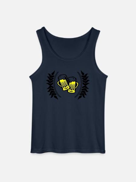 Beer icon - Gildan Men’s Tank Top - navy