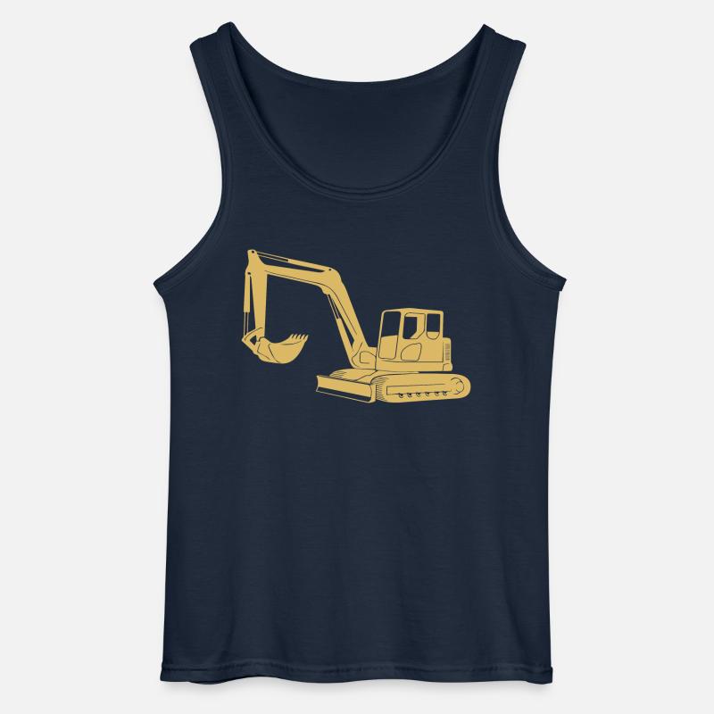 Baggerfahrer Silhouette - Baugeräteführer - Gildan Männer Tank Top - Navy