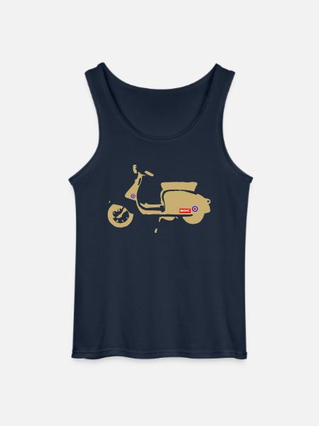 Retro Scooter - Gildan Men’s Tank Top - navy