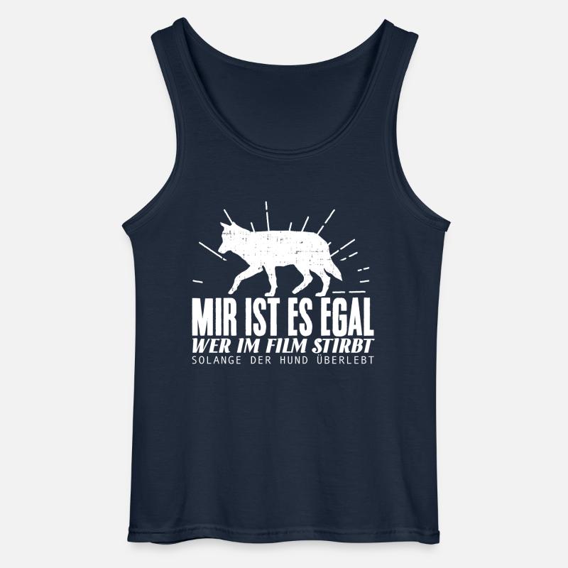 Der Hund überlebt - Gildan Männer Tank Top - Navy