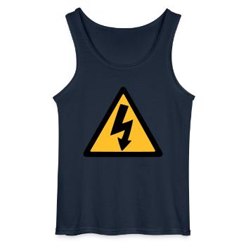 lightning thunder - Gildan Men’s Tank Top - navy - Front - AI Model Male 185 dark (185cm)