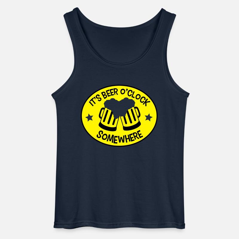 It's Beer o'Clock Somewhere - Gildan Männer Tank Top - Navy