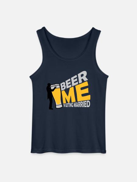 Beer Me Getting Married - Gildan Men’s Tank Top - navy