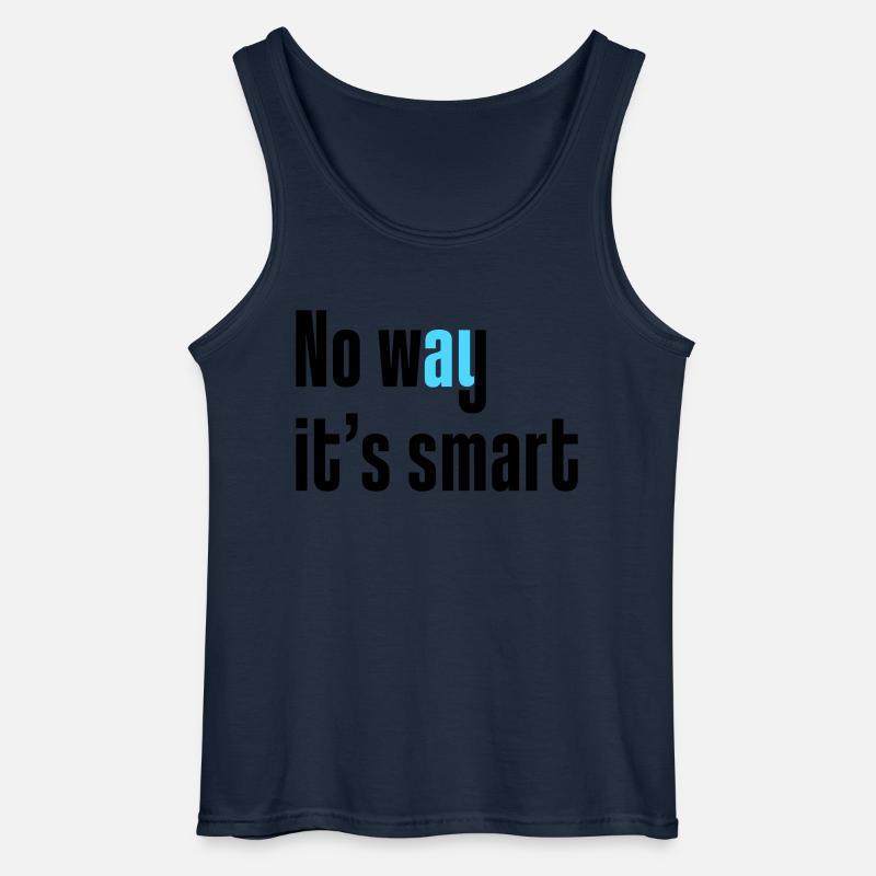 No way it's smart - Gildan Men’s Tank Top - navy