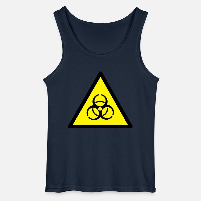 Warnung vor Biogefährung - Gildan Männer Tank Top - Navy