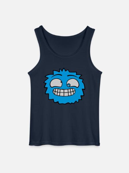 Hairy monster face - Gildan Men’s Tank Top - navy