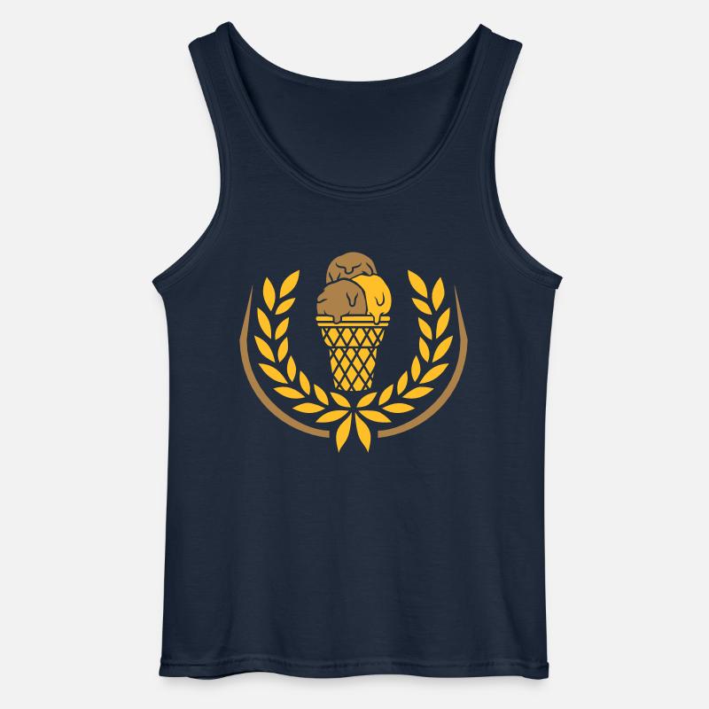Lorbeerkranz Eis Waffel Schokolade - Gildan Männer Tank Top - Navy
