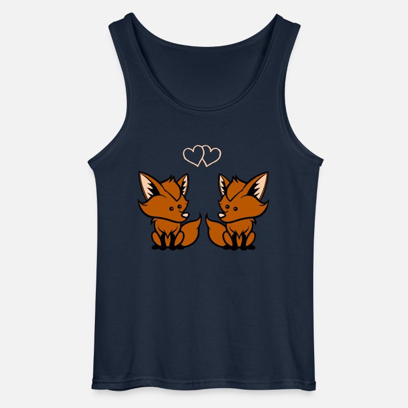 Füchse verliebt - Gildan Männer Tank Top - Navy
