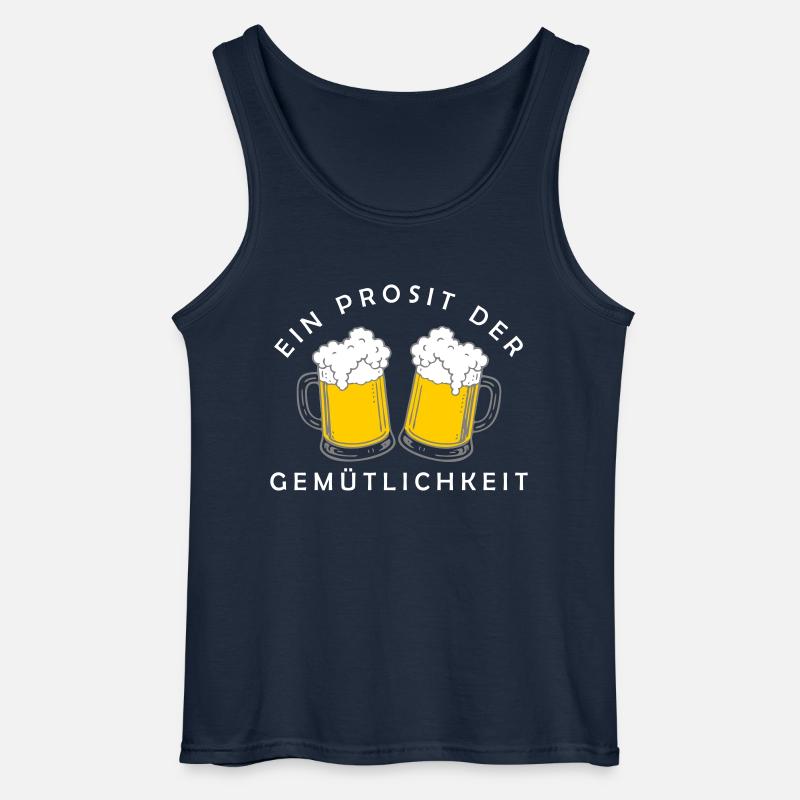 Bier - Ein Prosit der Gemütlichkeit - Gildan Men’s Tank Top - navy