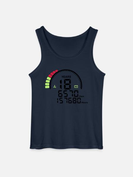 counter anniversary years 18 years - Gildan Men’s Tank Top - navy