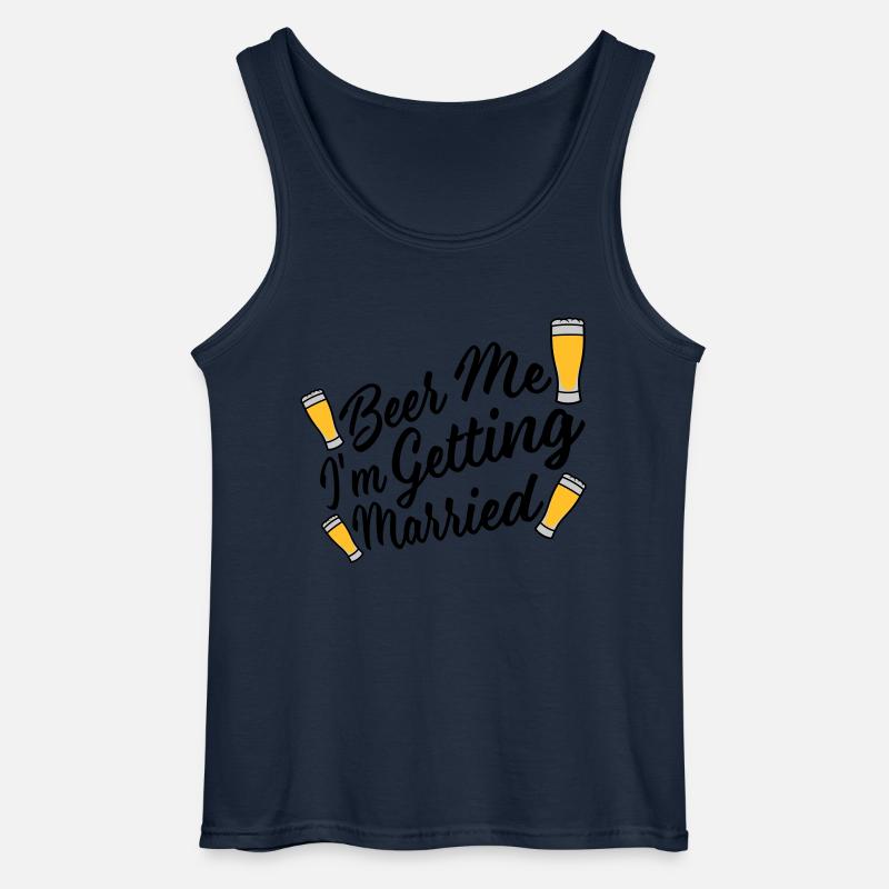 Beer Me Getting Married - Gildan Männer Tank Top - Navy