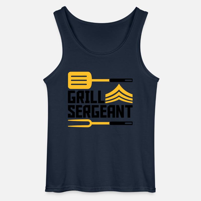 Grillmeister Grill Sergeant BBQ - Gildan Männer Tank Top - Navy