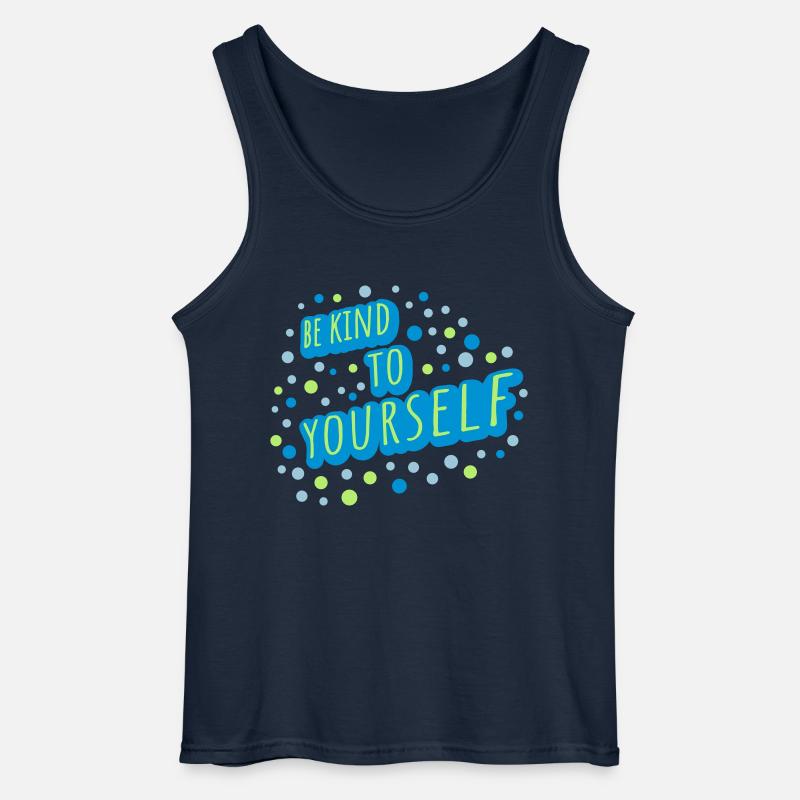 be kind to yourself - Gildan Männer Tank Top - Navy