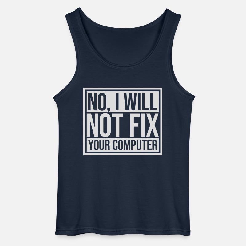 not fix your computer - Gildan Männer Tank Top - Navy