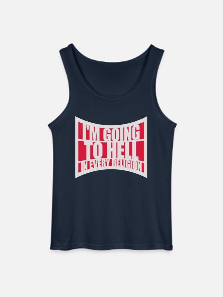 in going to hell - Gildan Men’s Tank Top - navy