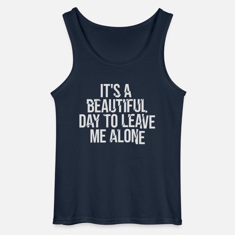 leave me alone day - Gildan Männer Tank Top - Navy