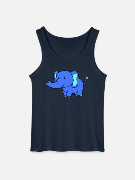 elephant - Gildan Men’s Tank Top - navy