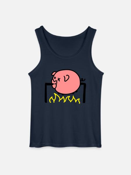Pork Barbecue - Gildan Men’s Tank Top - navy