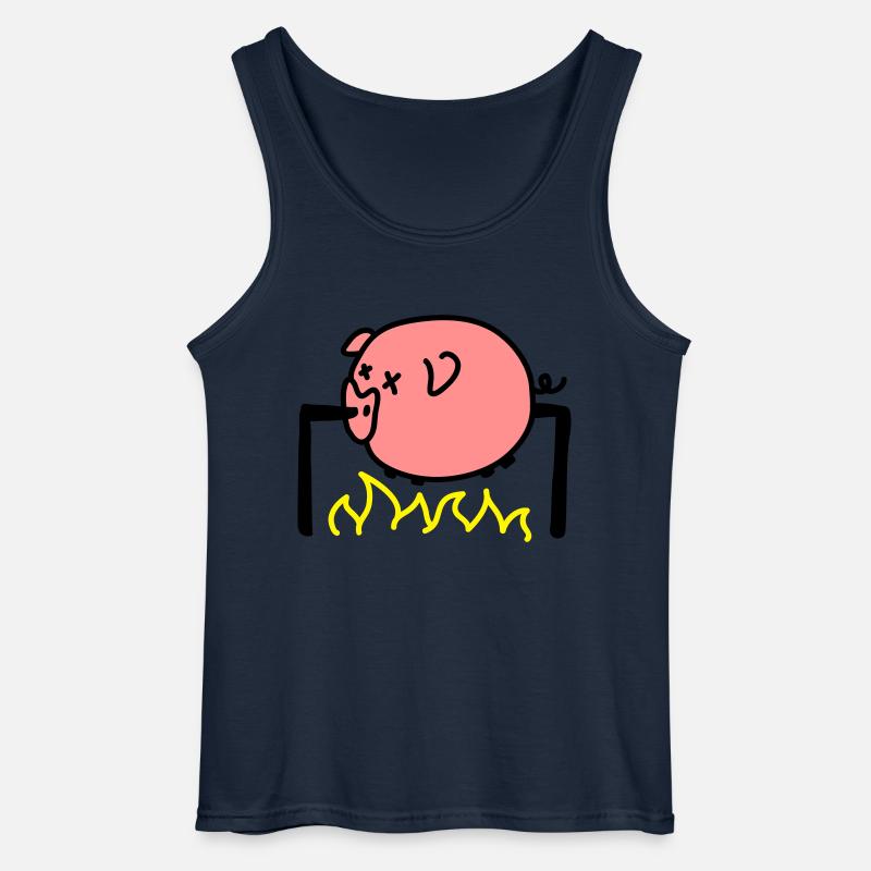 Schwein Grillen - Gildan Männer Tank Top - Navy