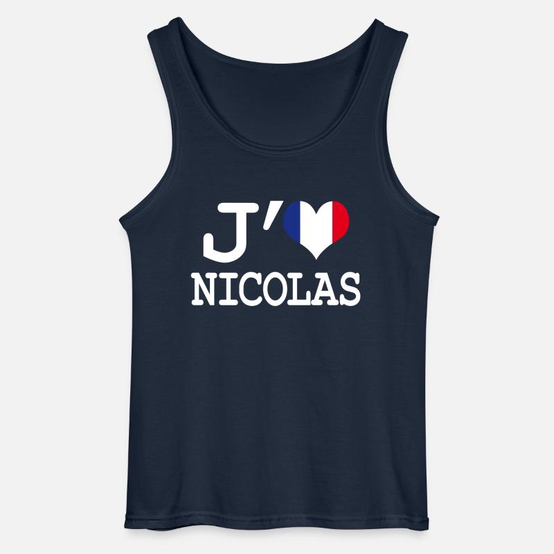 Ich liebe Nicolas - Gildan Männer Tank Top - Navy