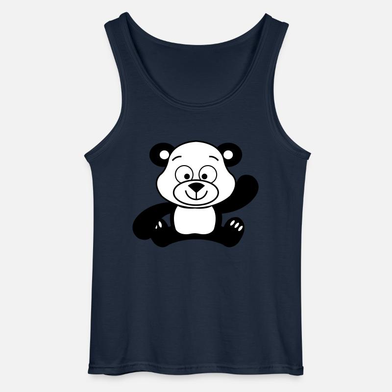 pandabär cute - Gildan Männer Tank Top - Navy