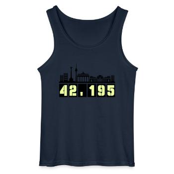 berlin skyline marathon - Gildan Männer Tank Top - Navy - Vorne - AI Model Male 185 dark (185cm)