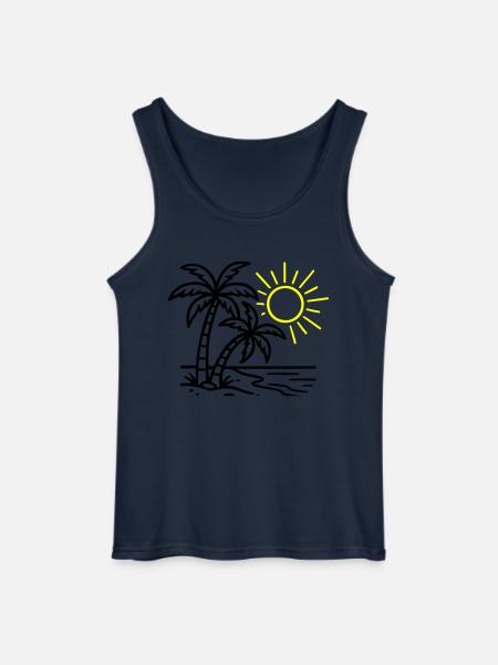 Insel Palmen Strand - Gildan Männer Tank Top - Navy