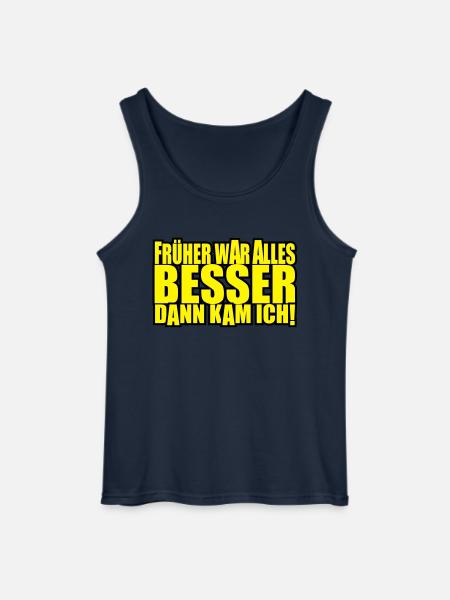 everything was better - Gildan Men’s Tank Top - navy
